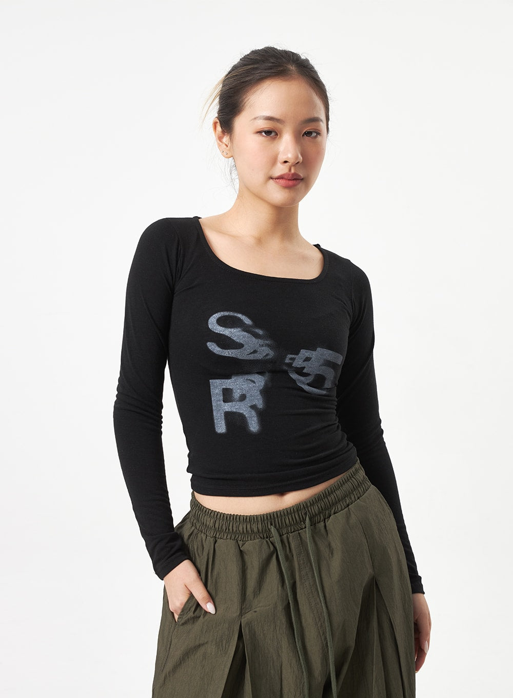 Square Neck Cropped Top CA318