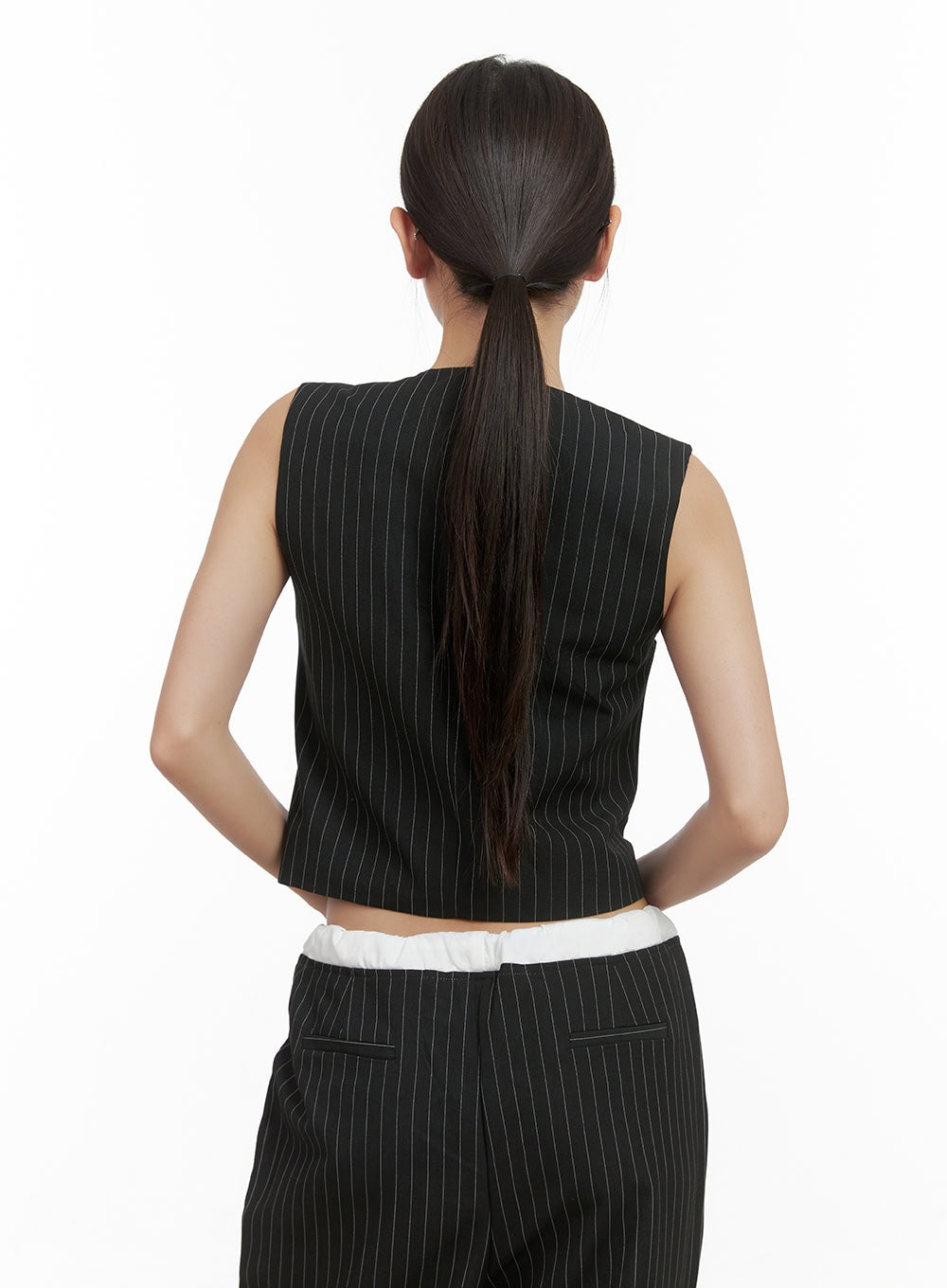 Striped V-Neck Vest CS405