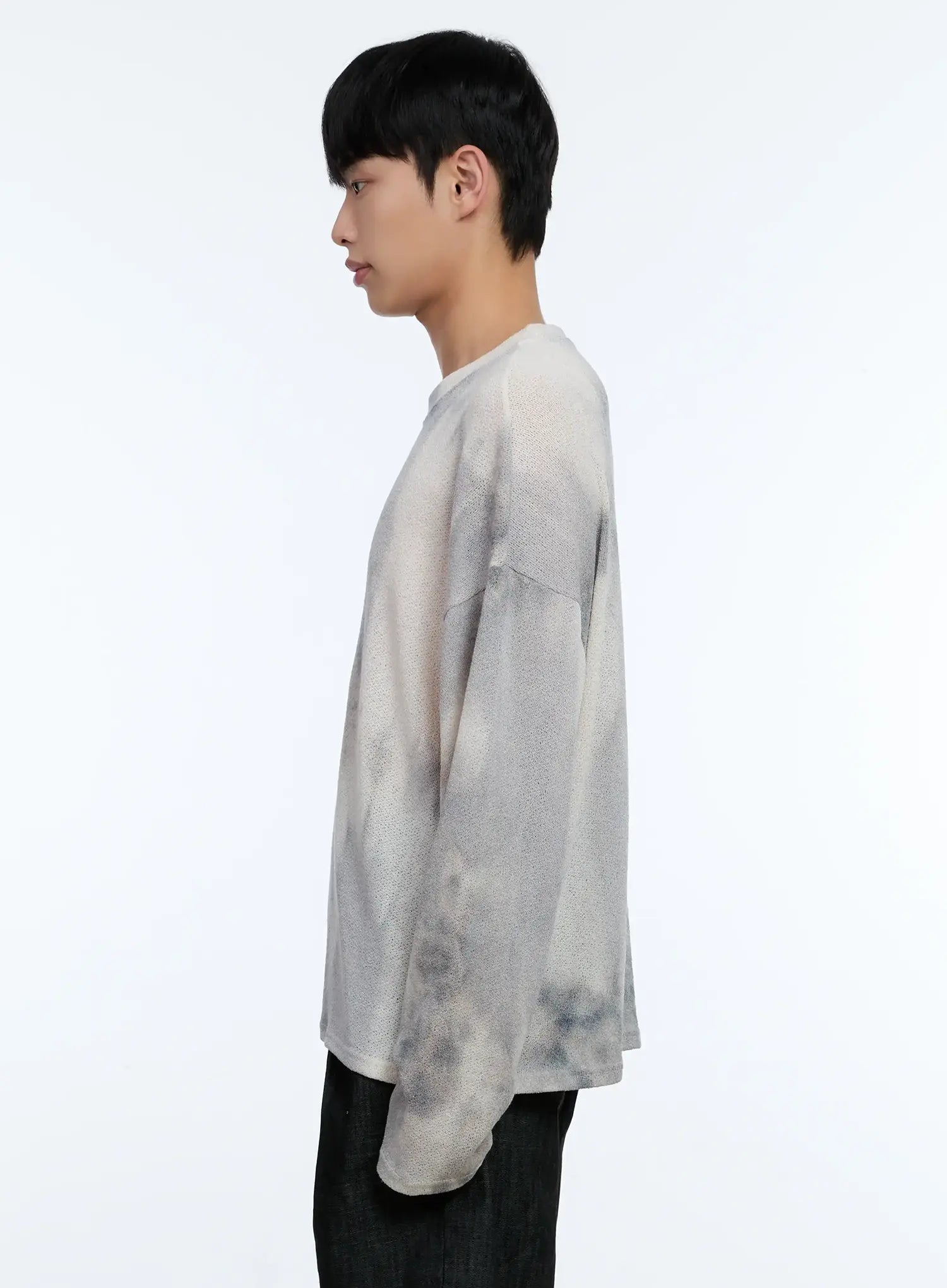 Men's Galaxy Gradient Knit Long Sleeve Tee IL517