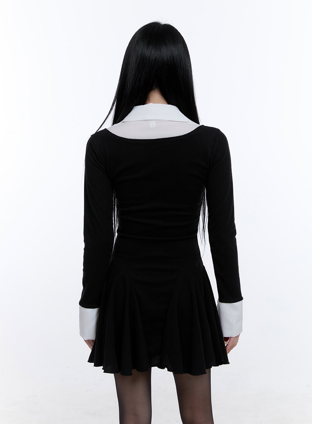 Flare Collar Mini Dress CD420