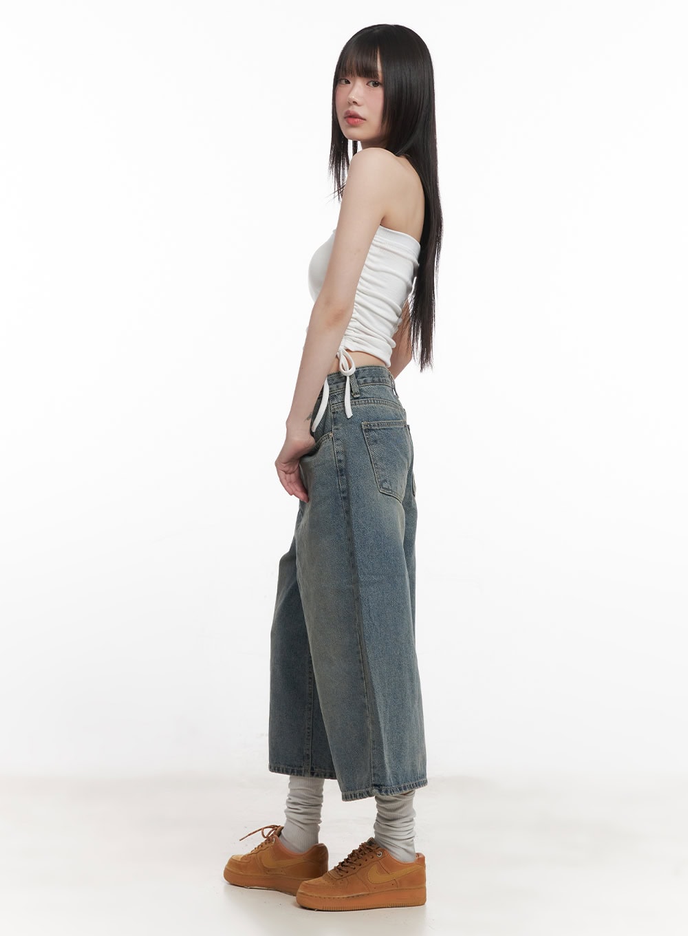 Side Ruched Tube Top CM520