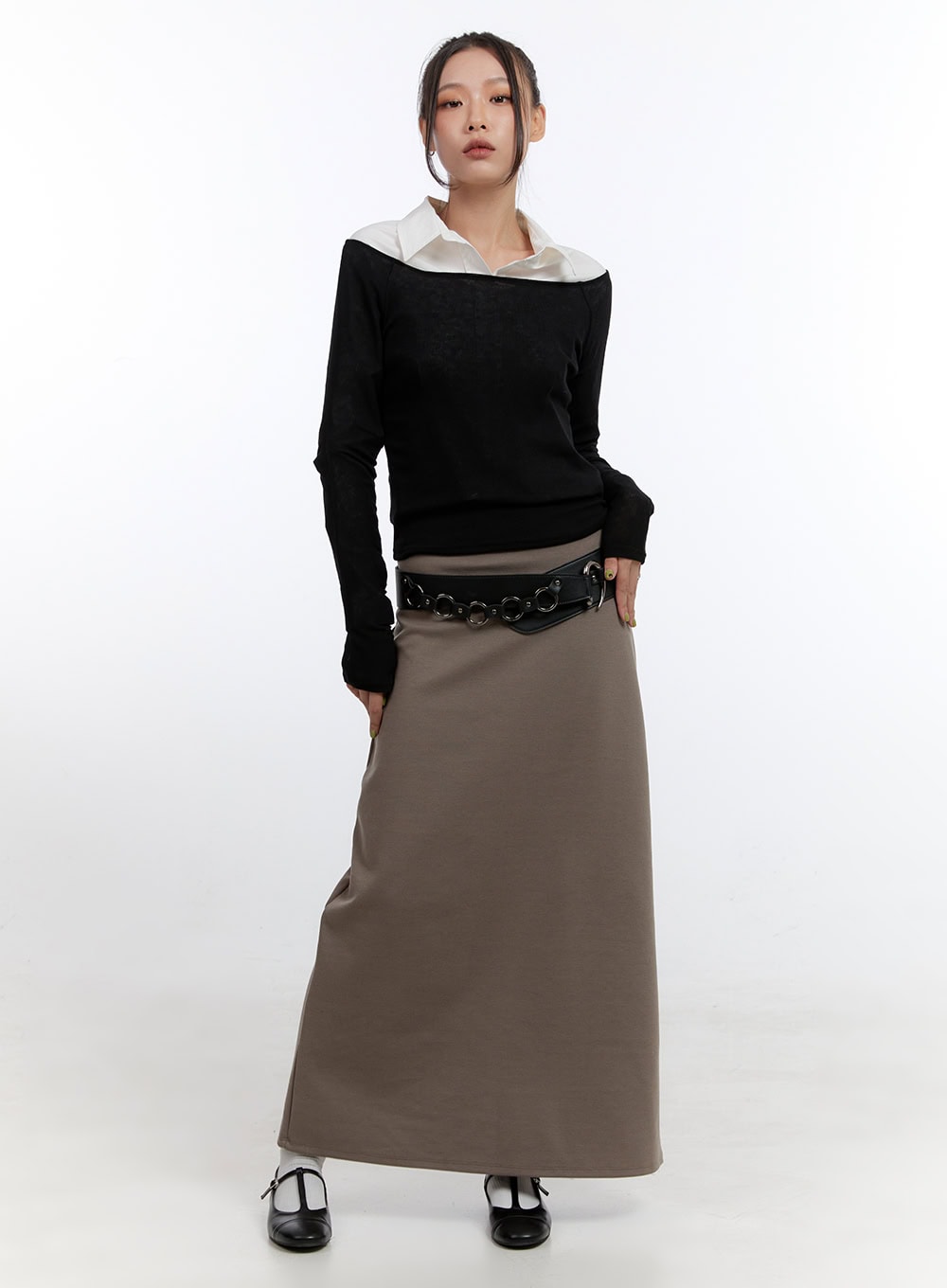 Cotton Pintuck Crop Shirt CN401