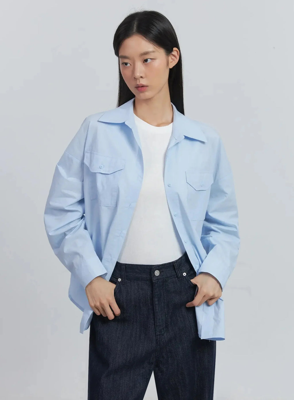 Collared Button-Up Shirt IU512