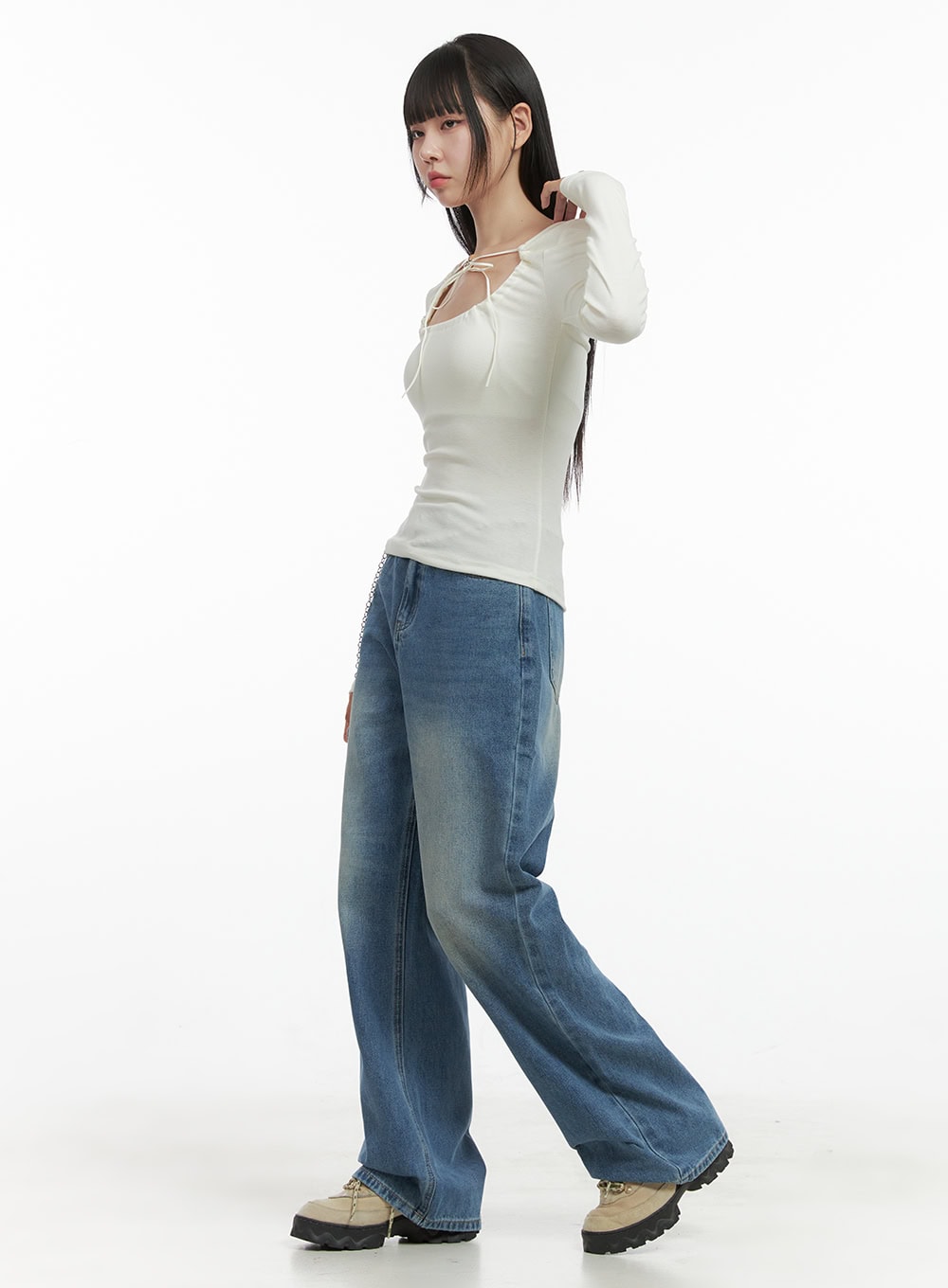 Paige Wide Fit Denim Jeans OO401