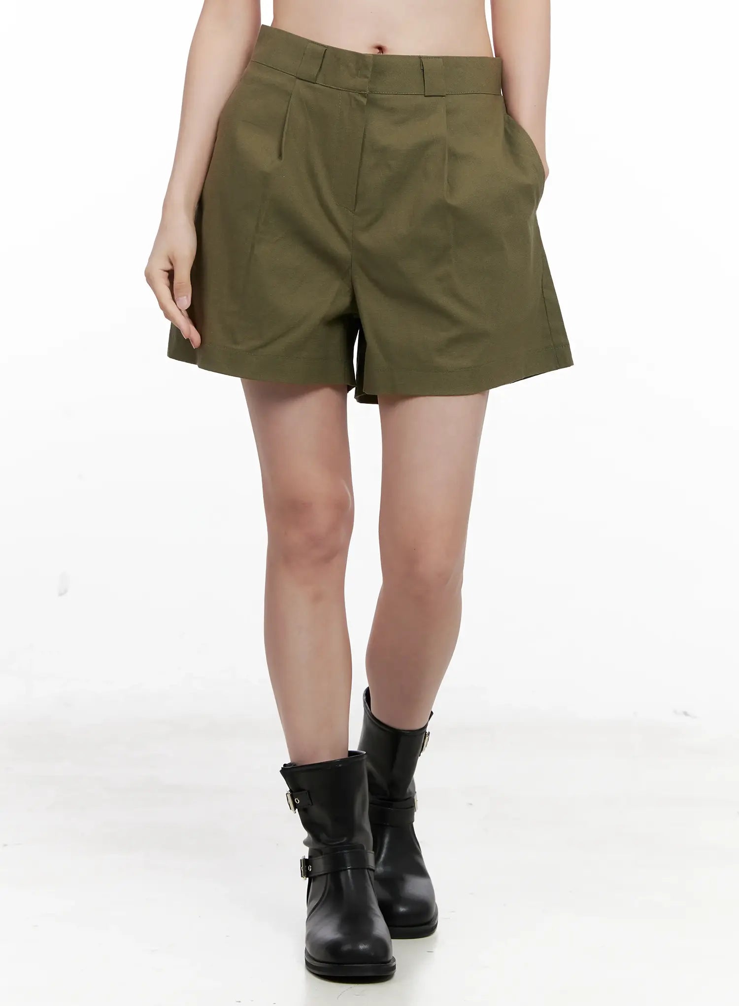 Casual Linen-Blend Shorts CL523