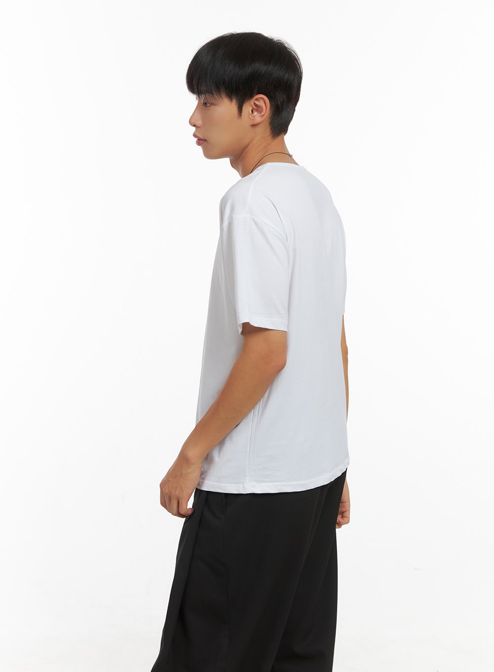 Men's Essential Solid Crew Neck T-Shirt CO408