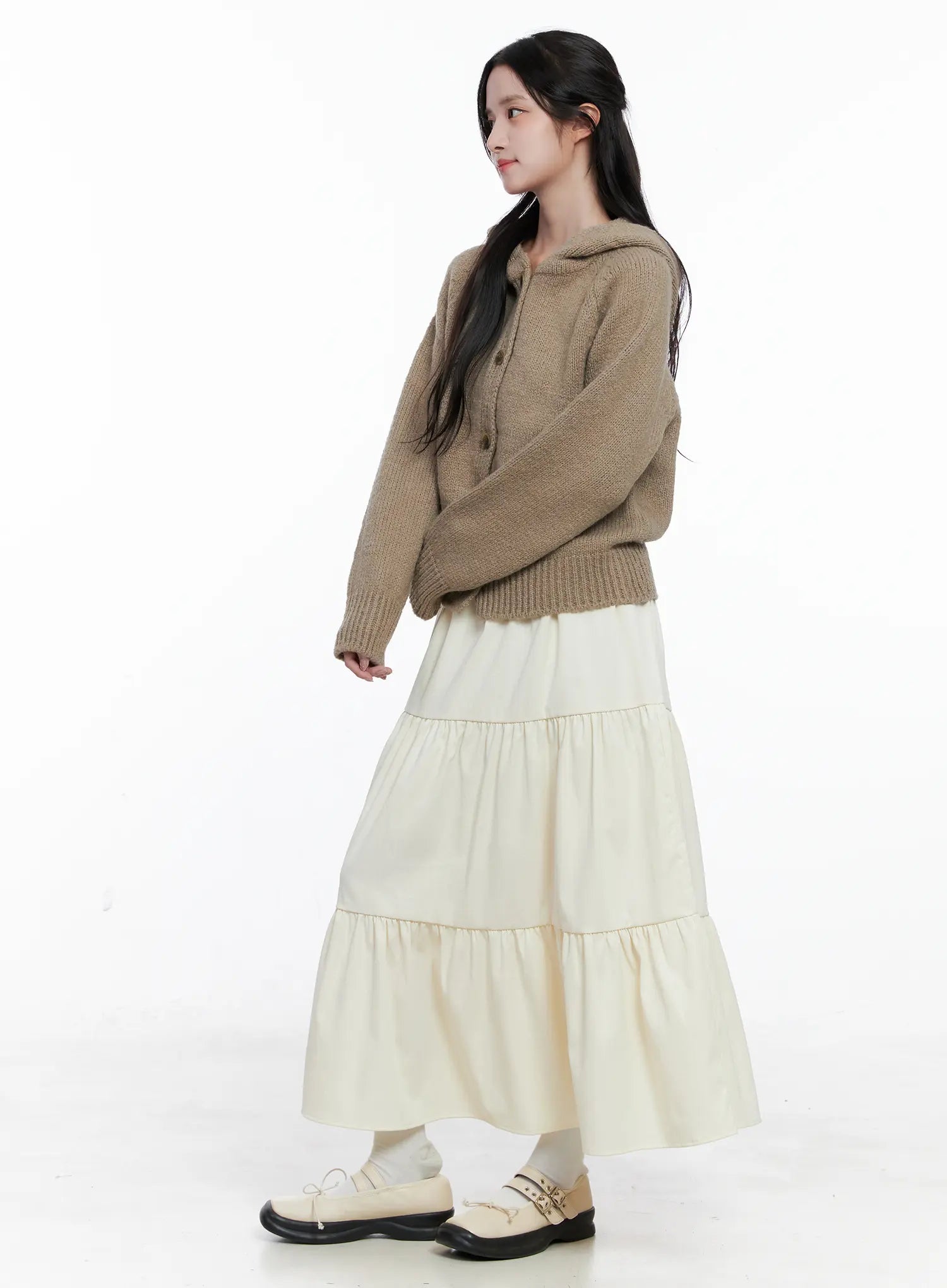 Flowy Tiered Maxi Skirt CS523