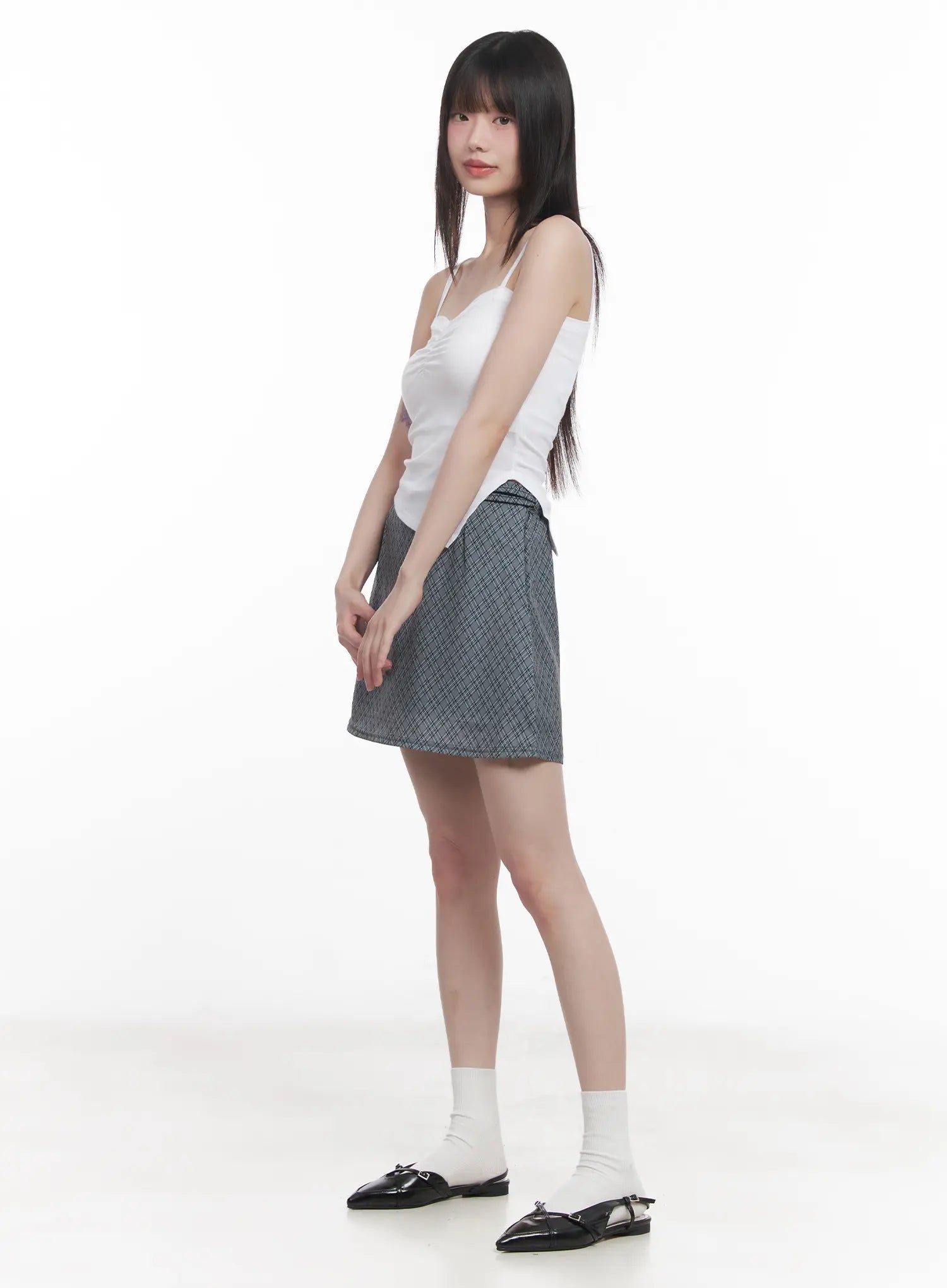 Asymmetric Sweetheart Cami Top CU518