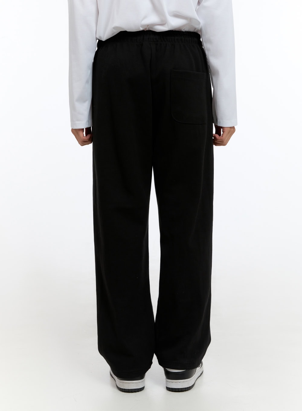 Men's Relaxed Fit Cotton Sweatpants (Black) IS412