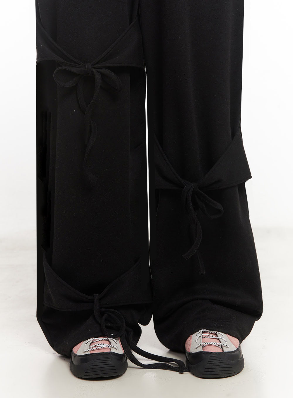Ribbon Wide-Leg Sweatpants IA524
