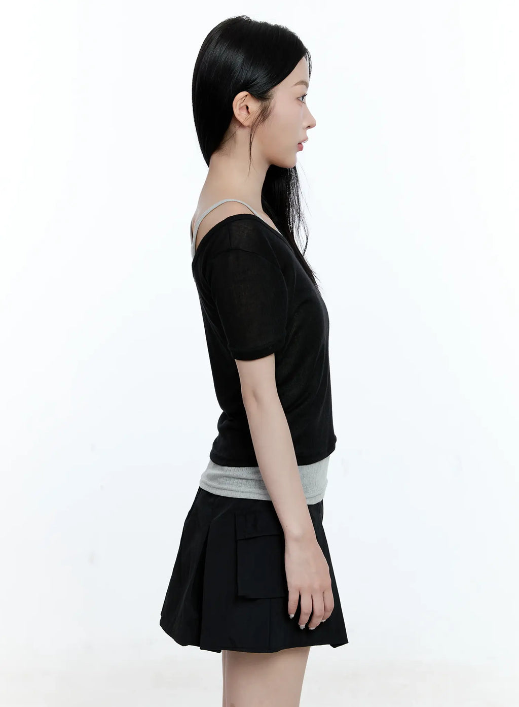 Layered Bow Short-Sleeve Tee CG513