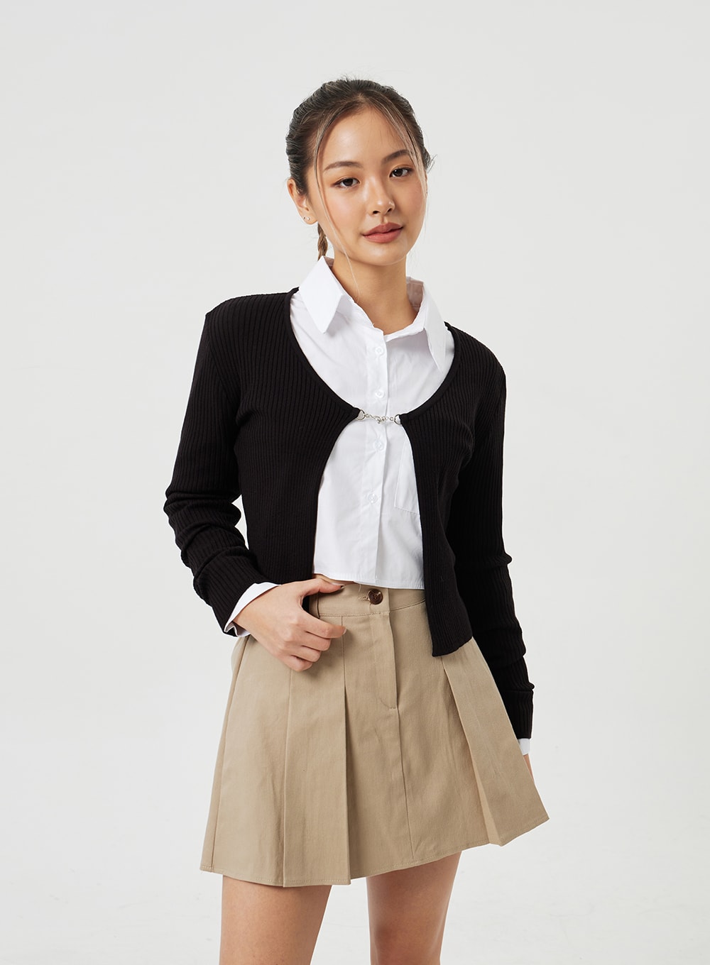 Ribbed Knit Cardigan CM303