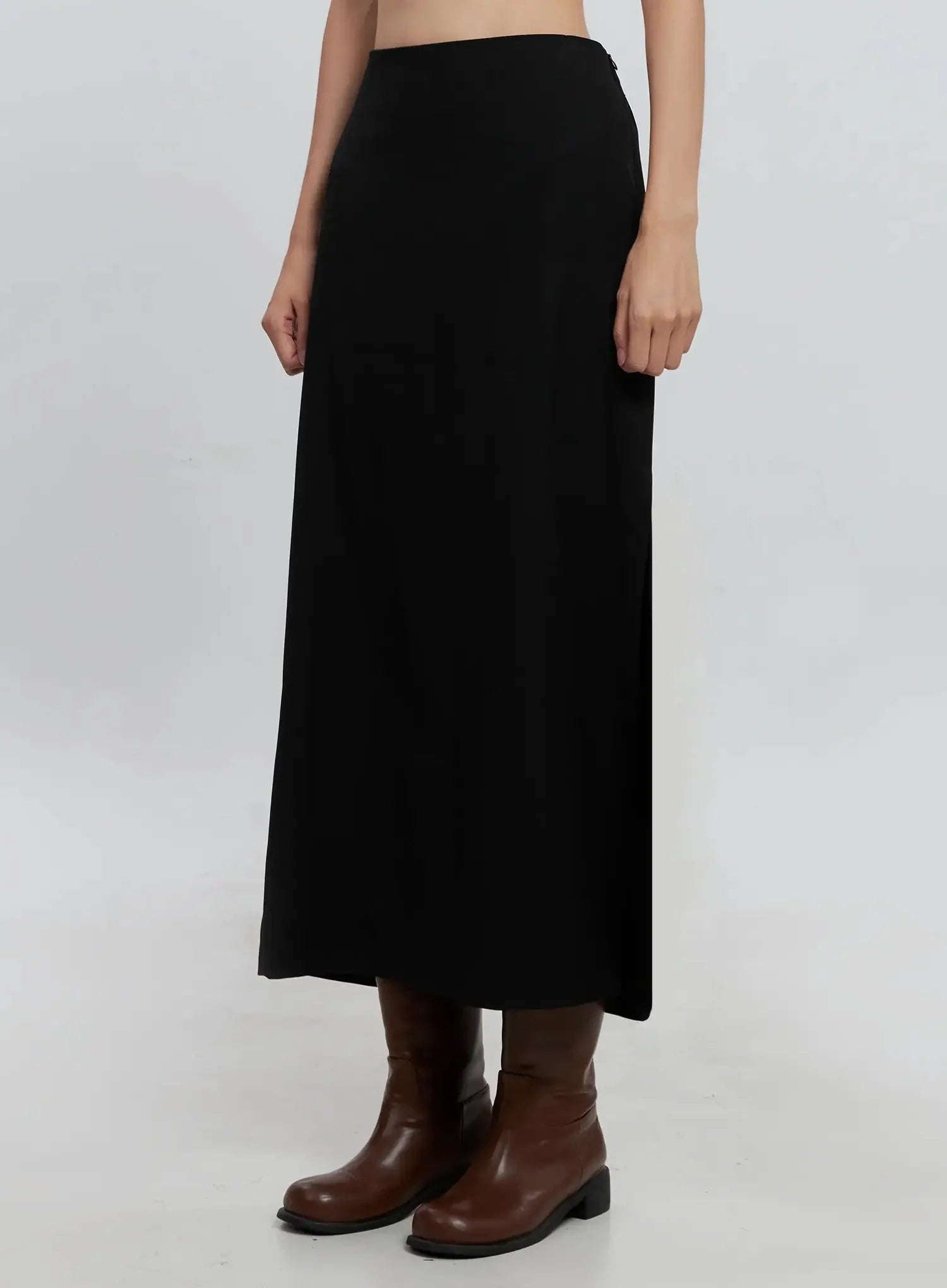 Side-Slit Midi Skirt IS515