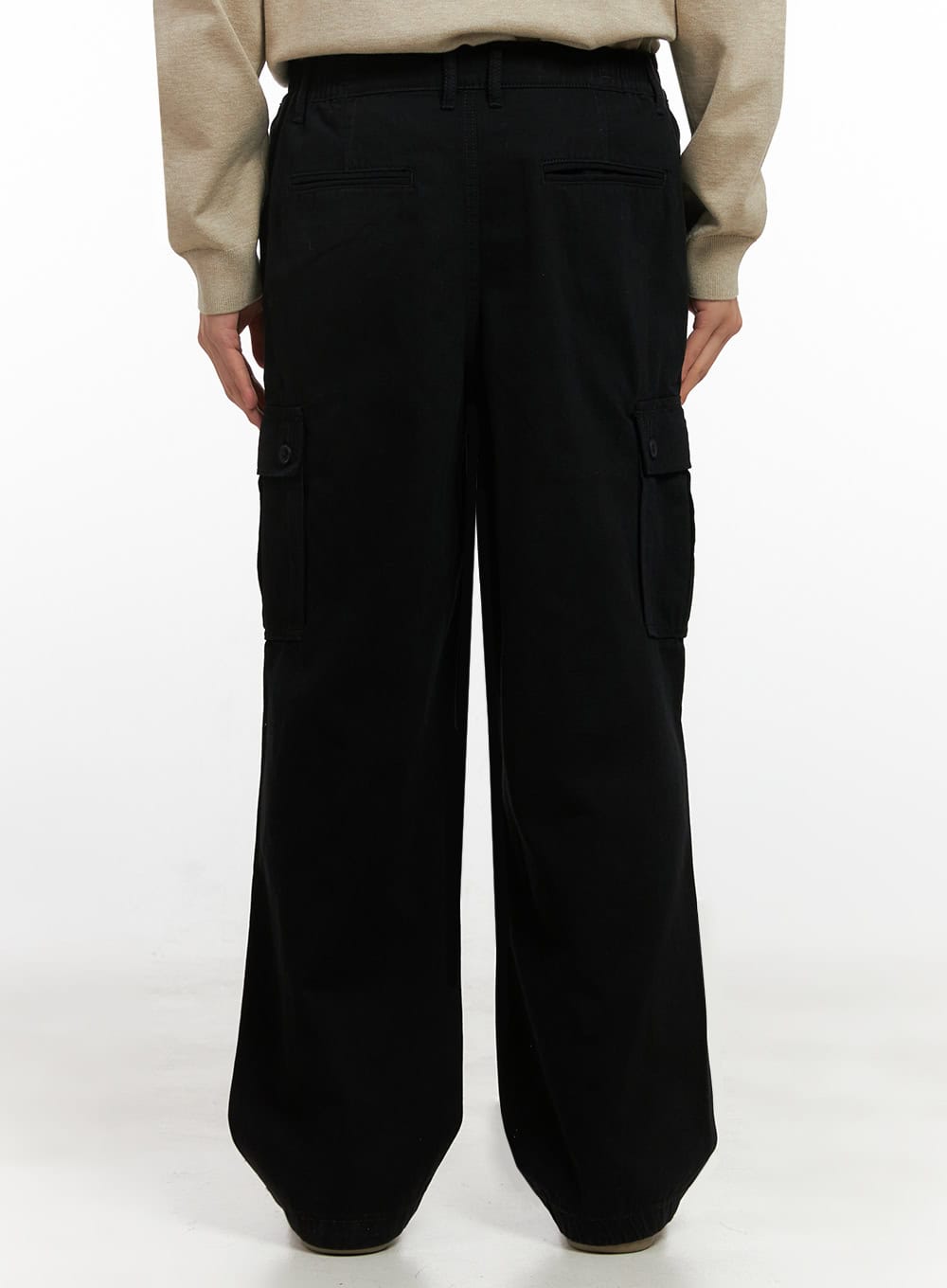 Men's Wide Fit Cargo Pockets Cotton Pants ID413