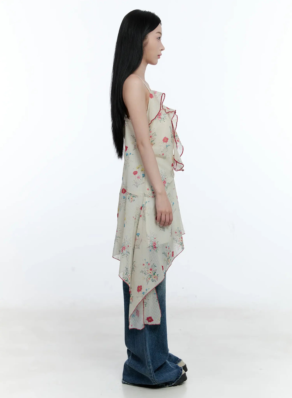 Floral Asymmetrical Dress CG501
