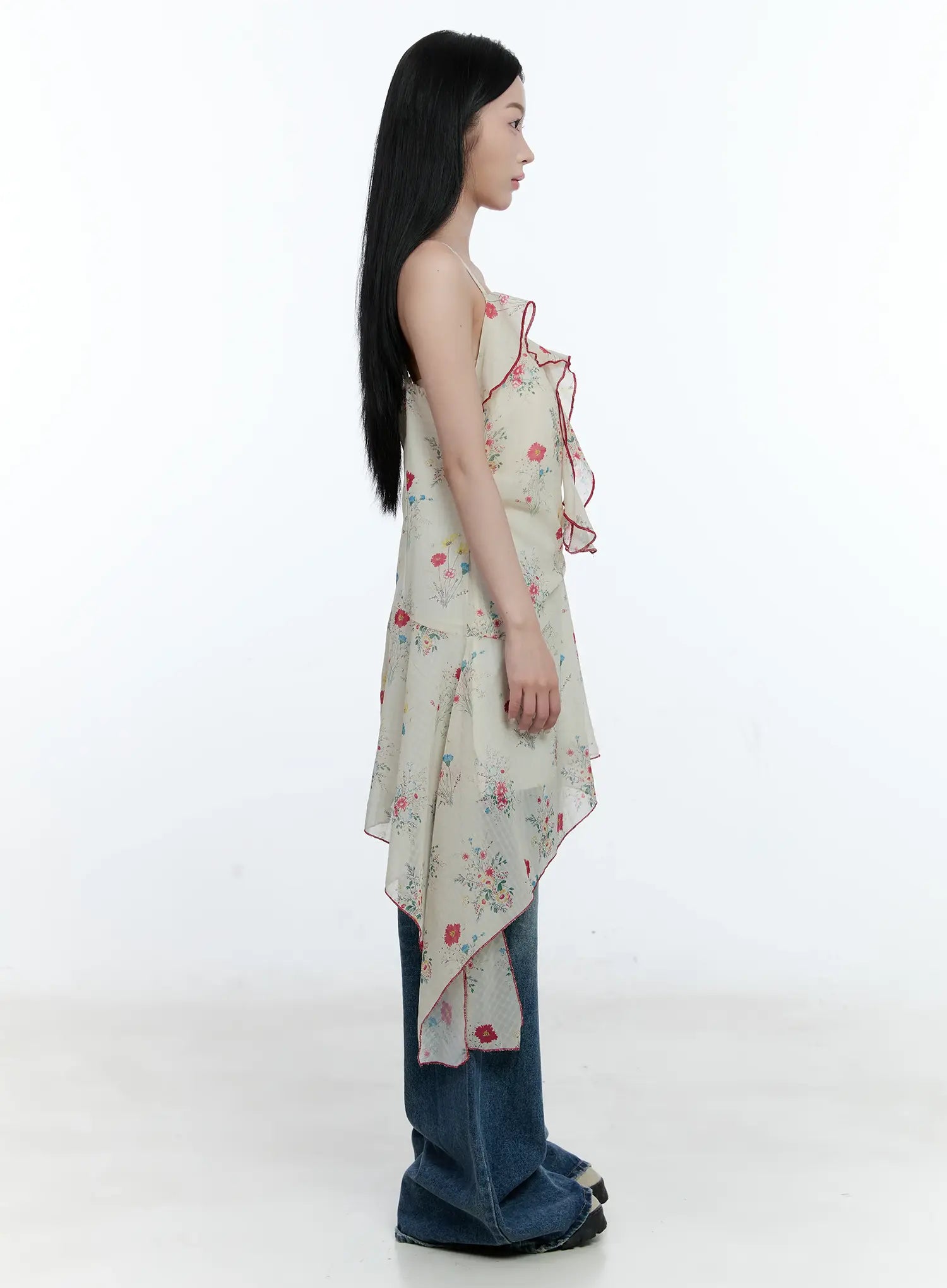 Floral Asymmetrical Dress CG501