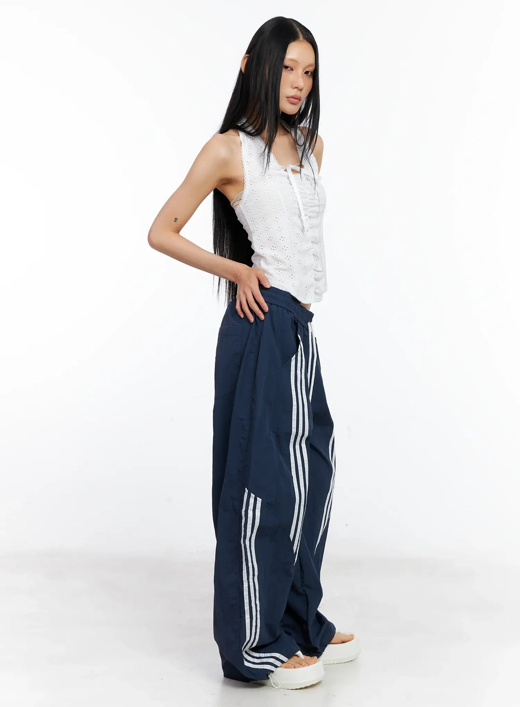 Lace Ribbon Halter Top CL529