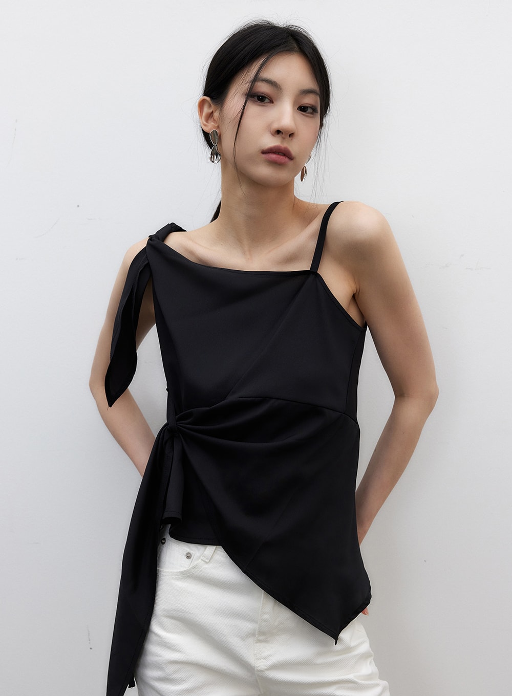 Unbalanced Wrapped Blouse IY326