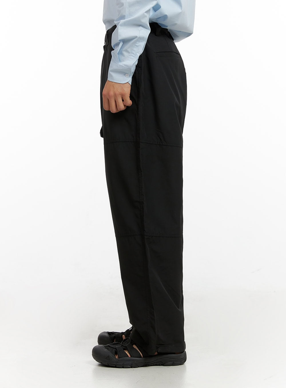 Men's Belted Wide Leg Trousers IG409