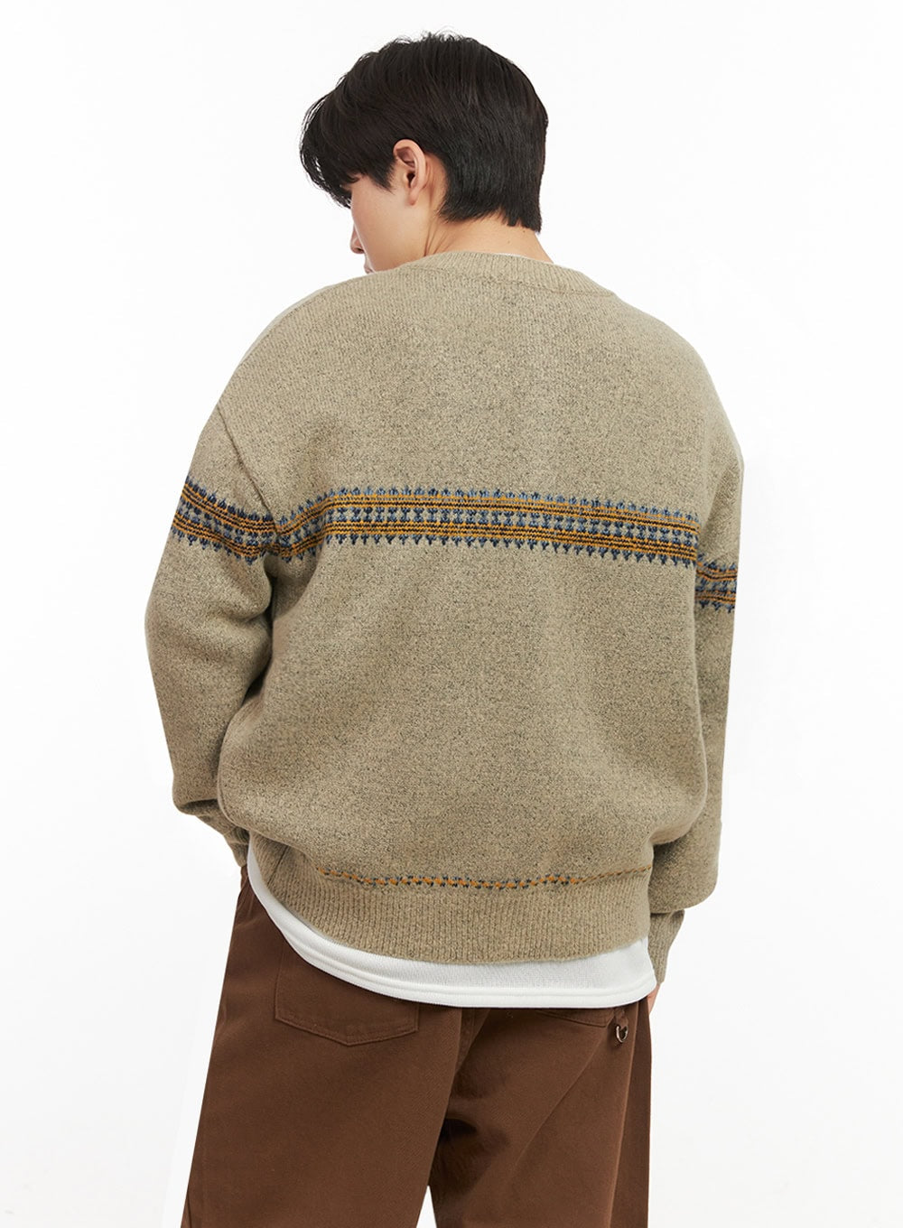 Men's Nordic Loose-Fit Cardigan IJ517