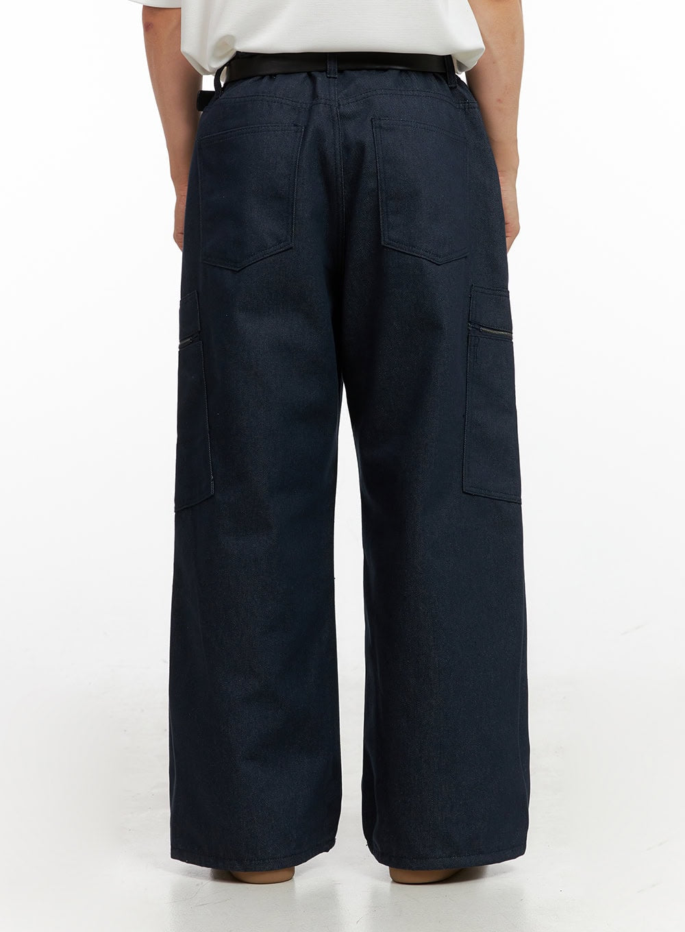 Men's Cargo Denim Jeans (Dark Blue) IG409