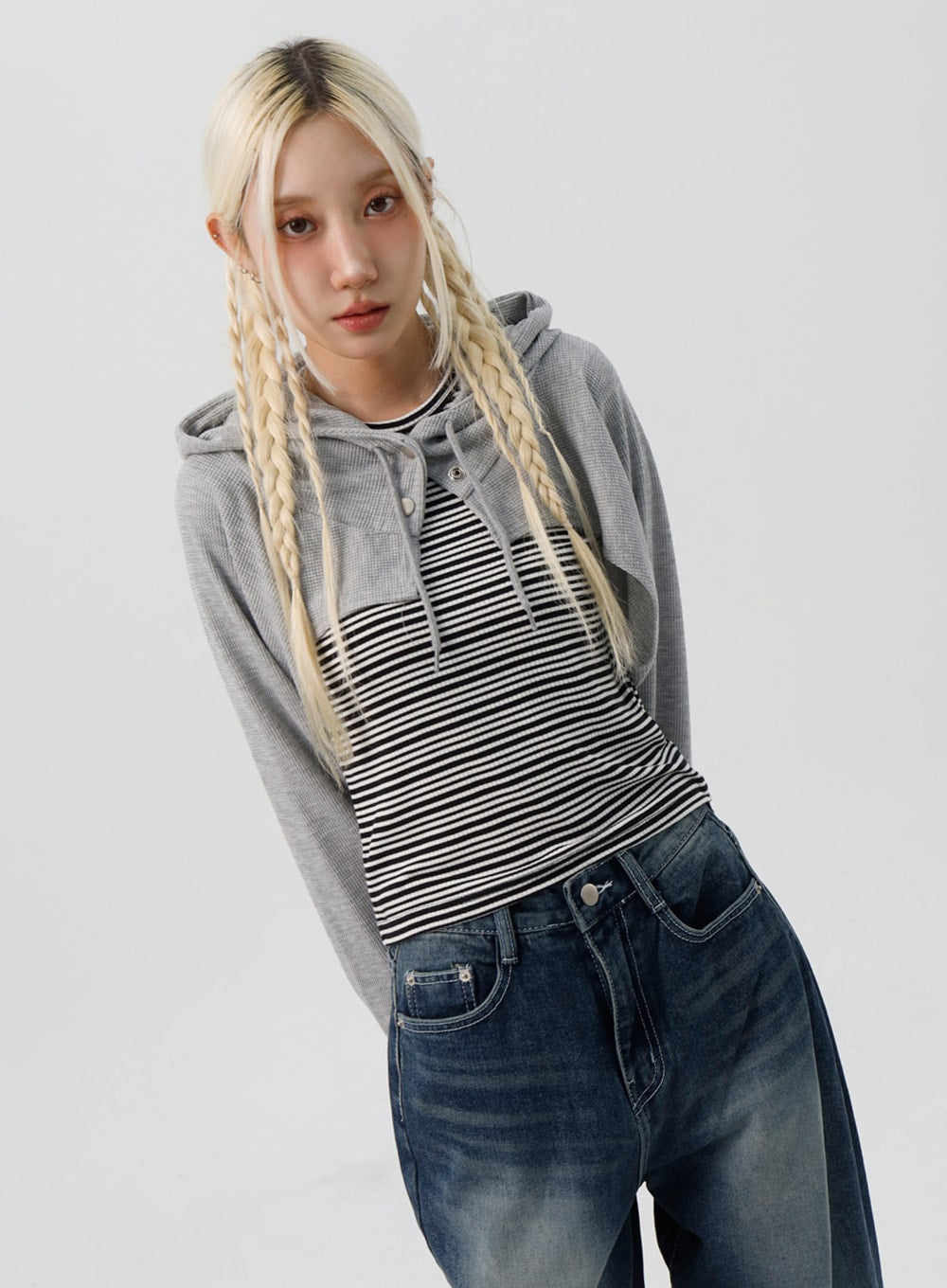 Bolero Style Cropped Hoodie IS311