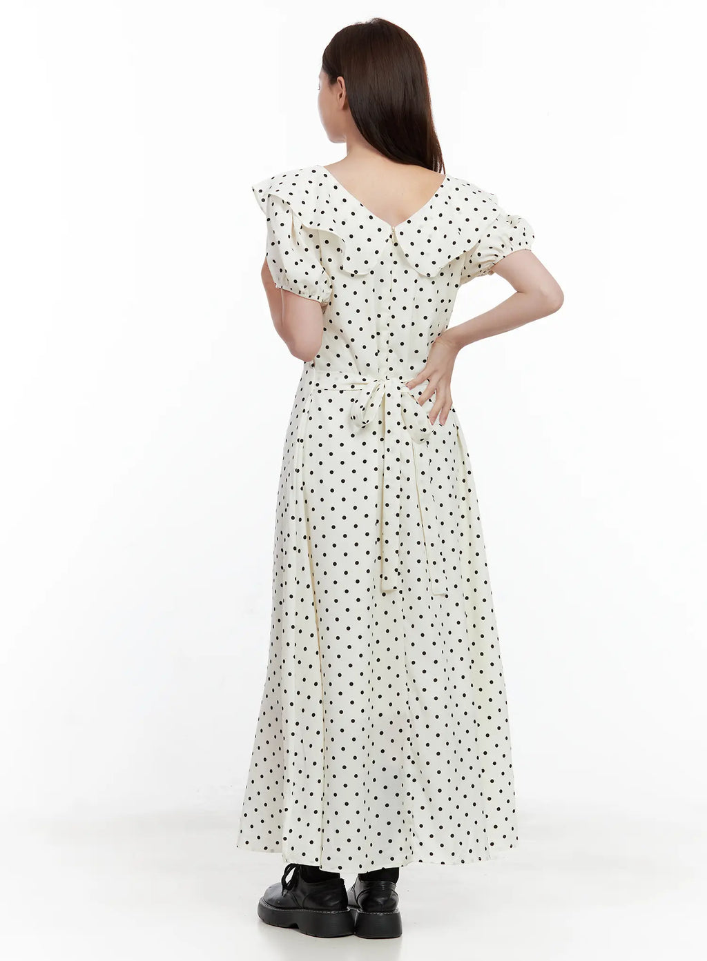 Vintage-Inspired Polka-Dot Dress CL502