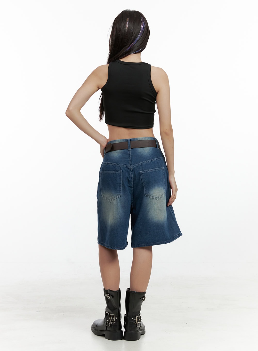 Blue Washed Baggy Jorts OL408