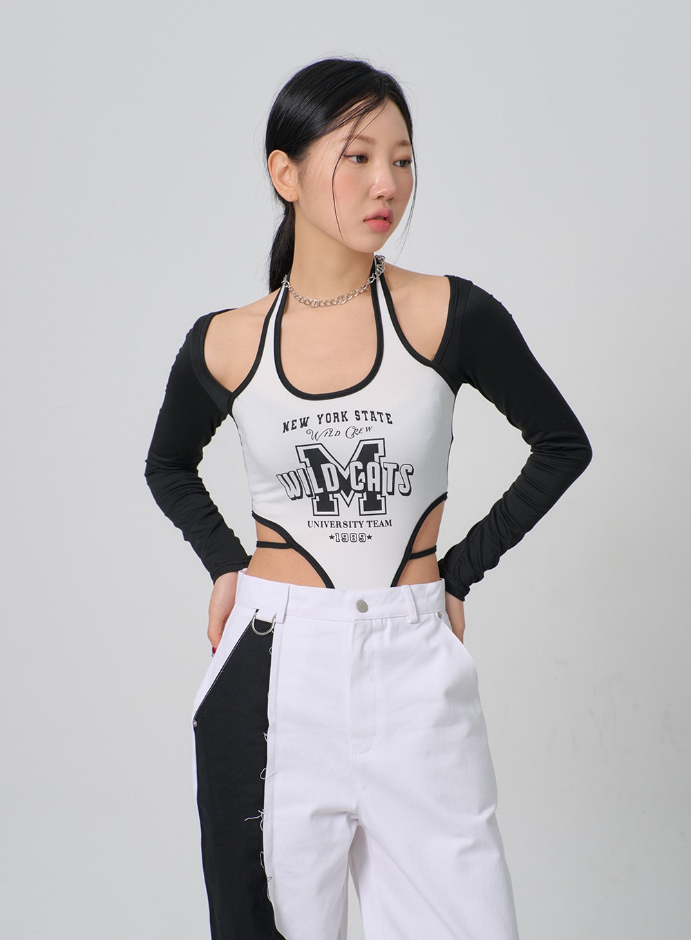 Graphic Two Color Bodysuit BJ331