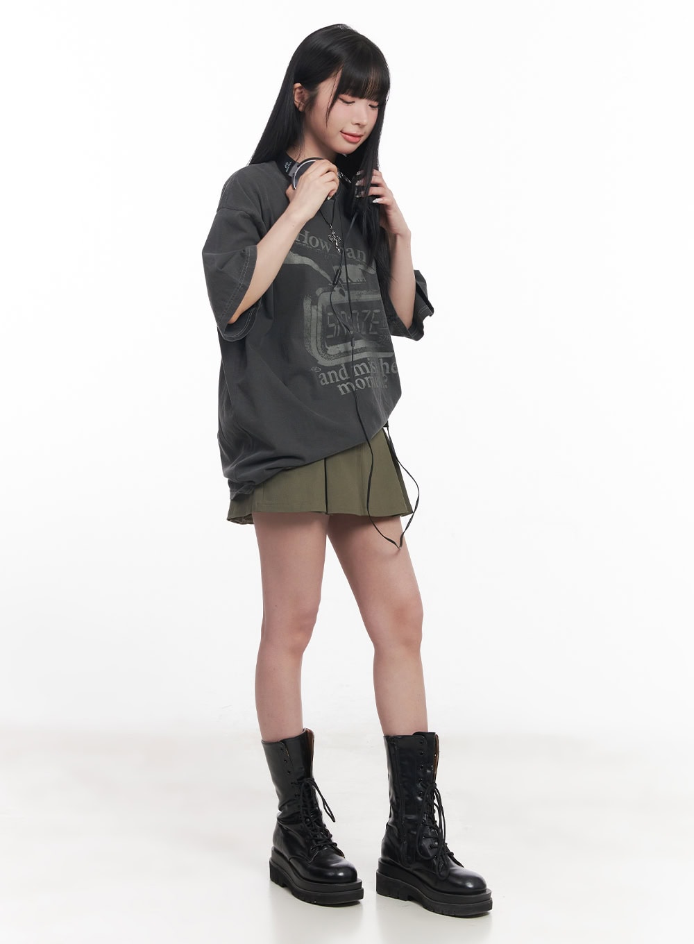 Graphic Oversize Cotton T-Shirt CY527