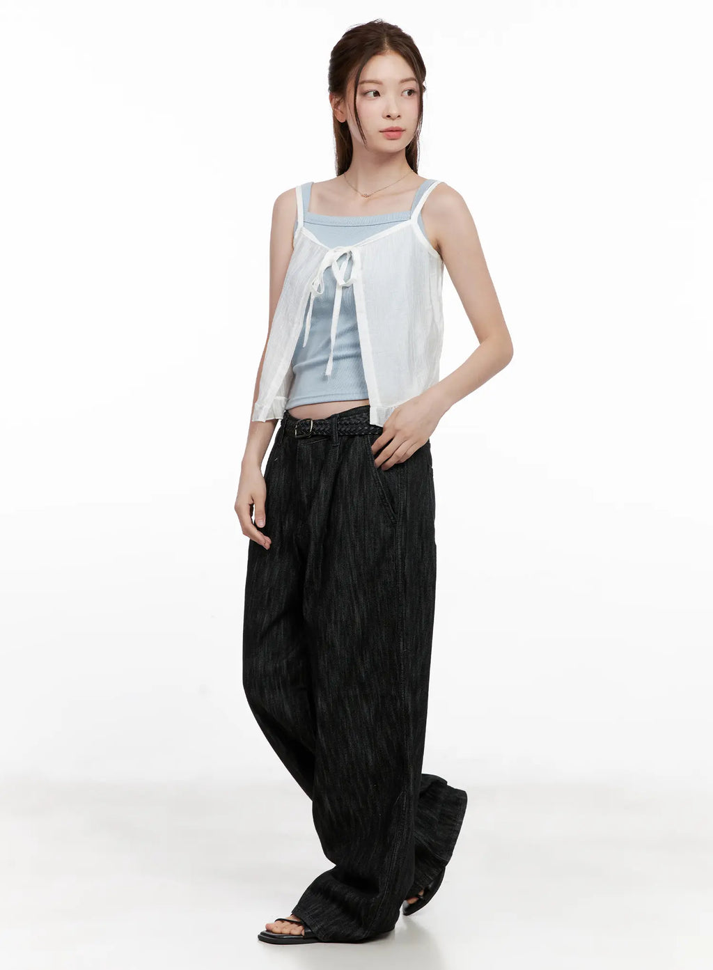 Frill Ribbon Bustier Tank CL523