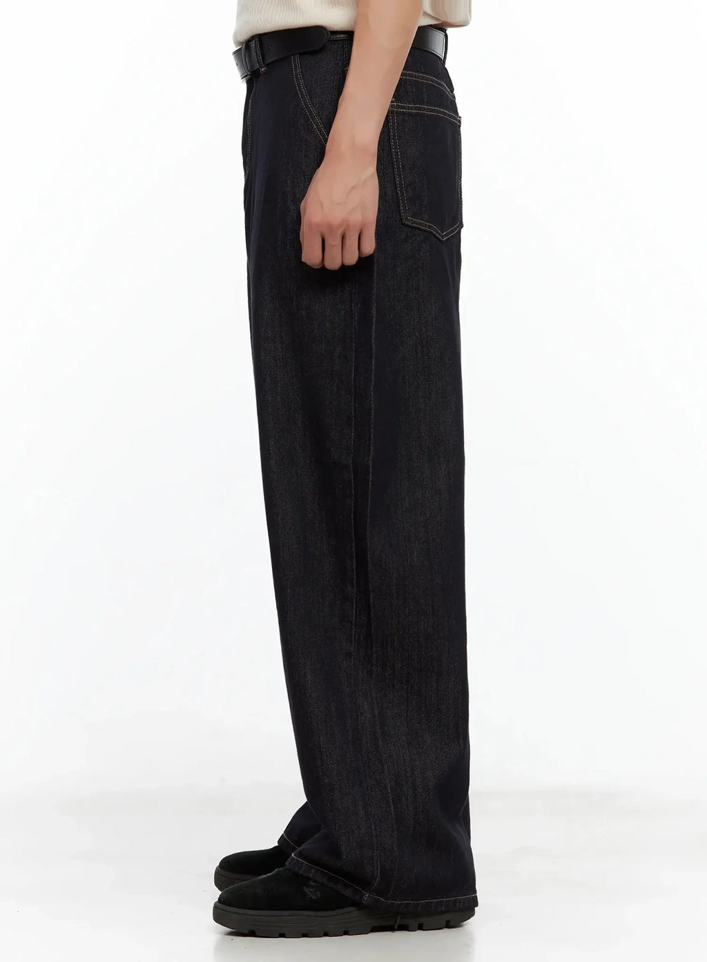 Men's Dark Denim Baggy Jeans IL516