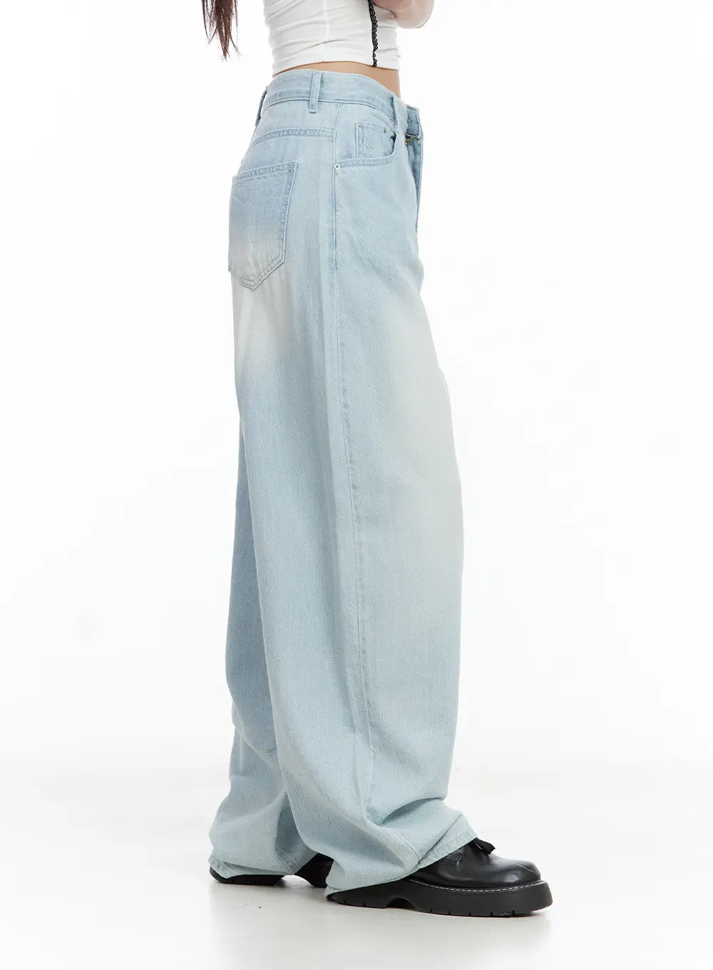 Yihyun Light-Blue Baggy Summer Denim Jeans CL508