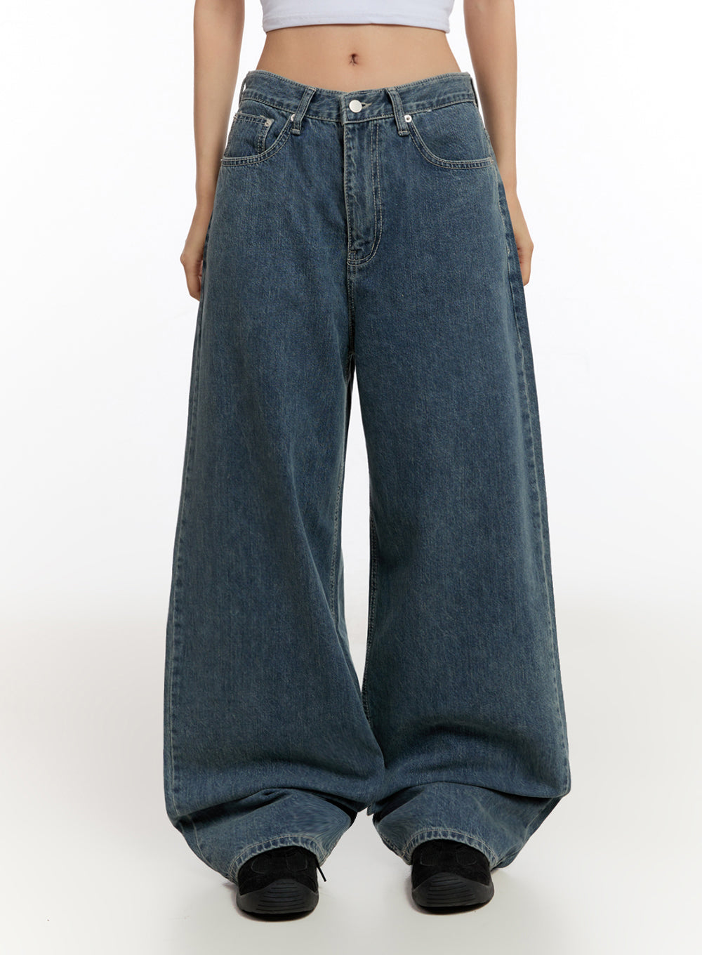 Hayden Wide-Leg Graphic Jeans IU509