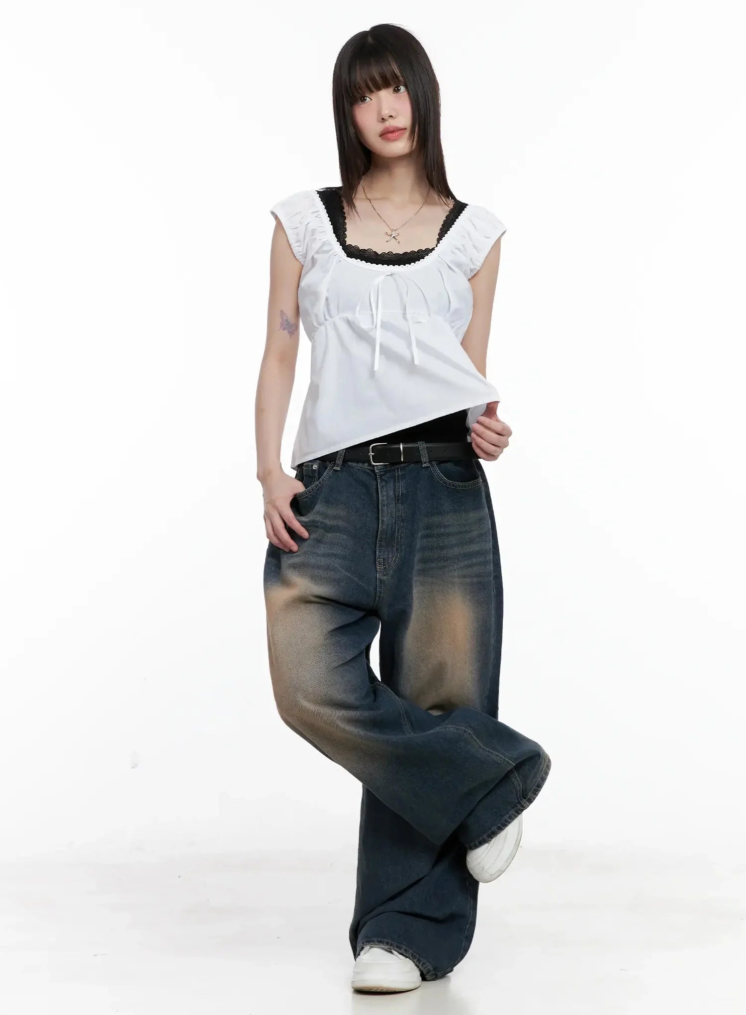 Lace Detail Blouse IL531