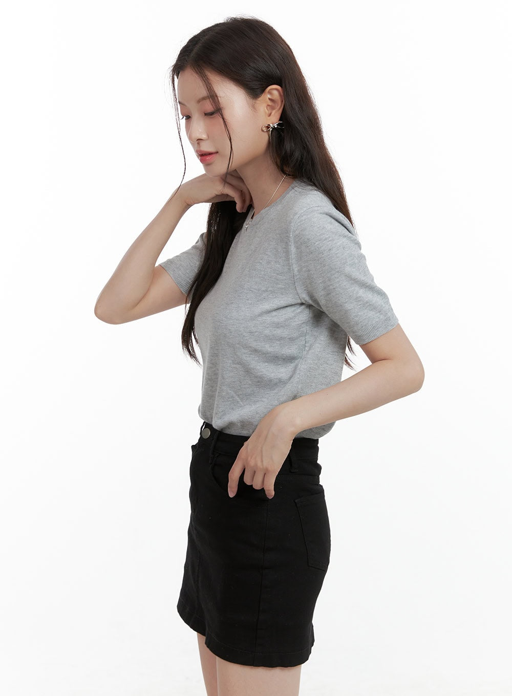 Round Neck Loose Fit Shirt OL417