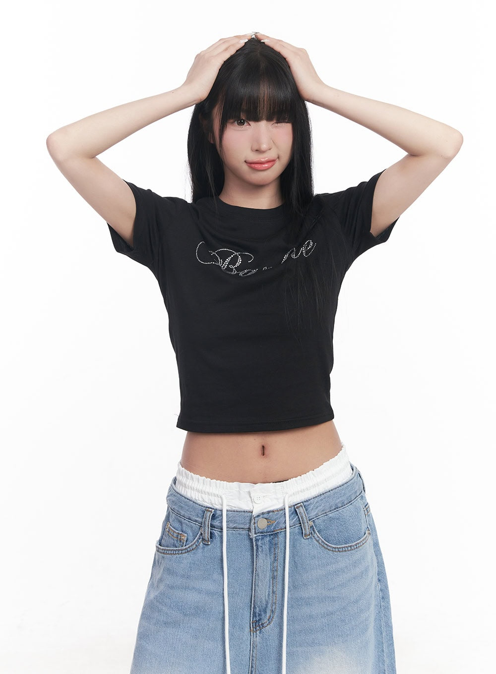 Casual Beaded Crop Top CY527