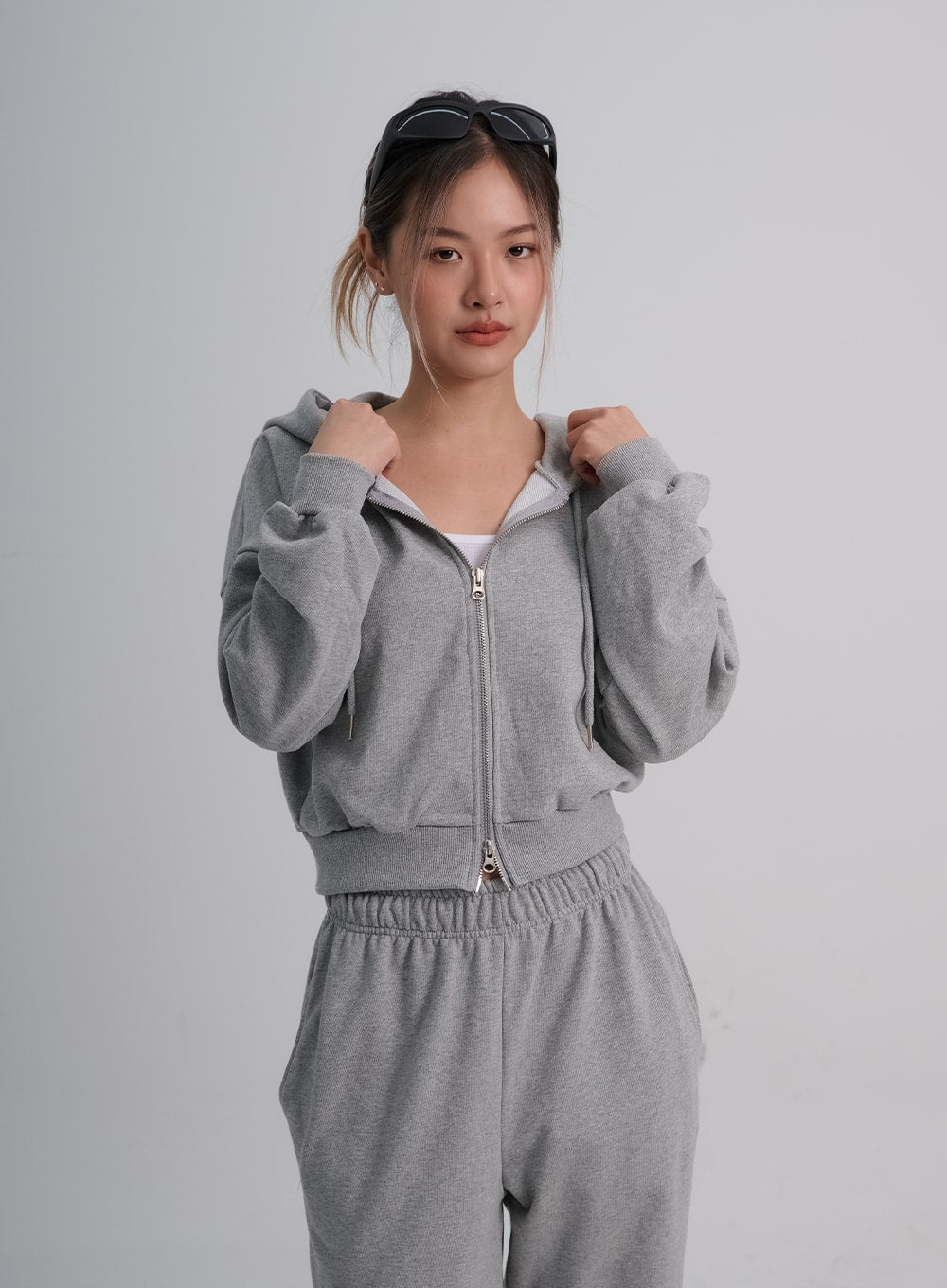 Lewkin Soft Basic Two Way Hoodie Zip Up C1210