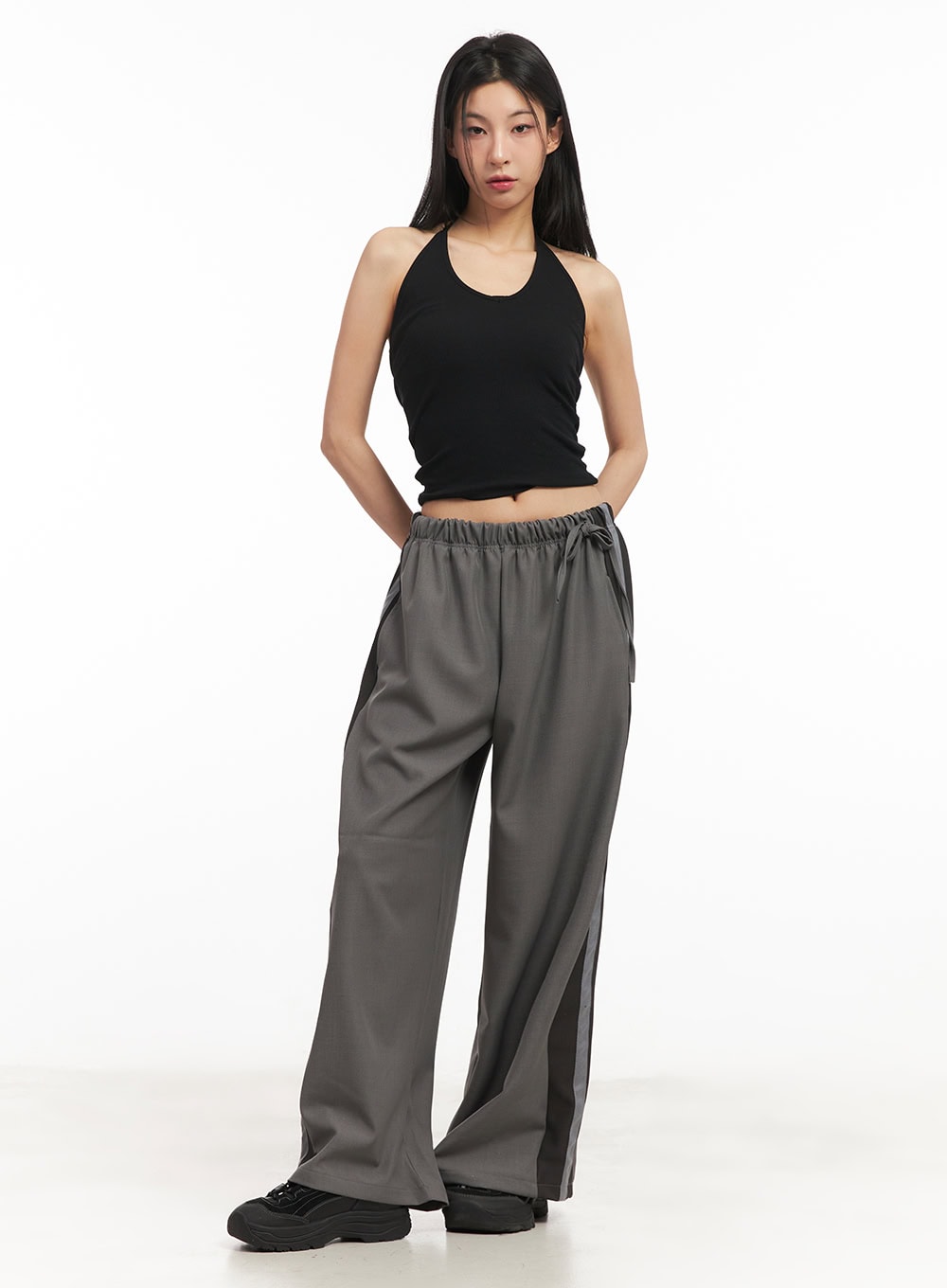 Ribbon Wide-Fit Track Pants CM503