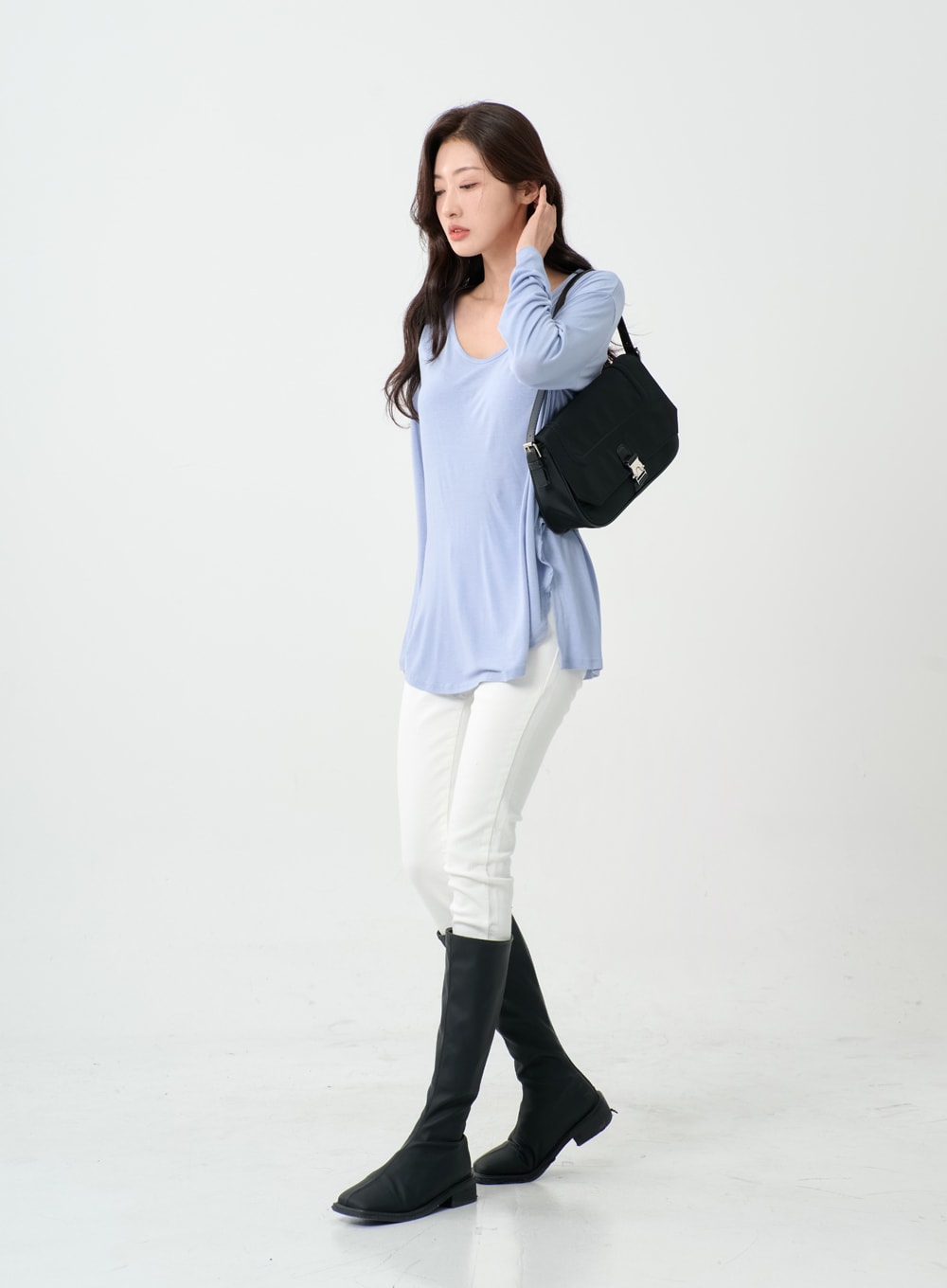 V-Neck Long T-Shirt IO14