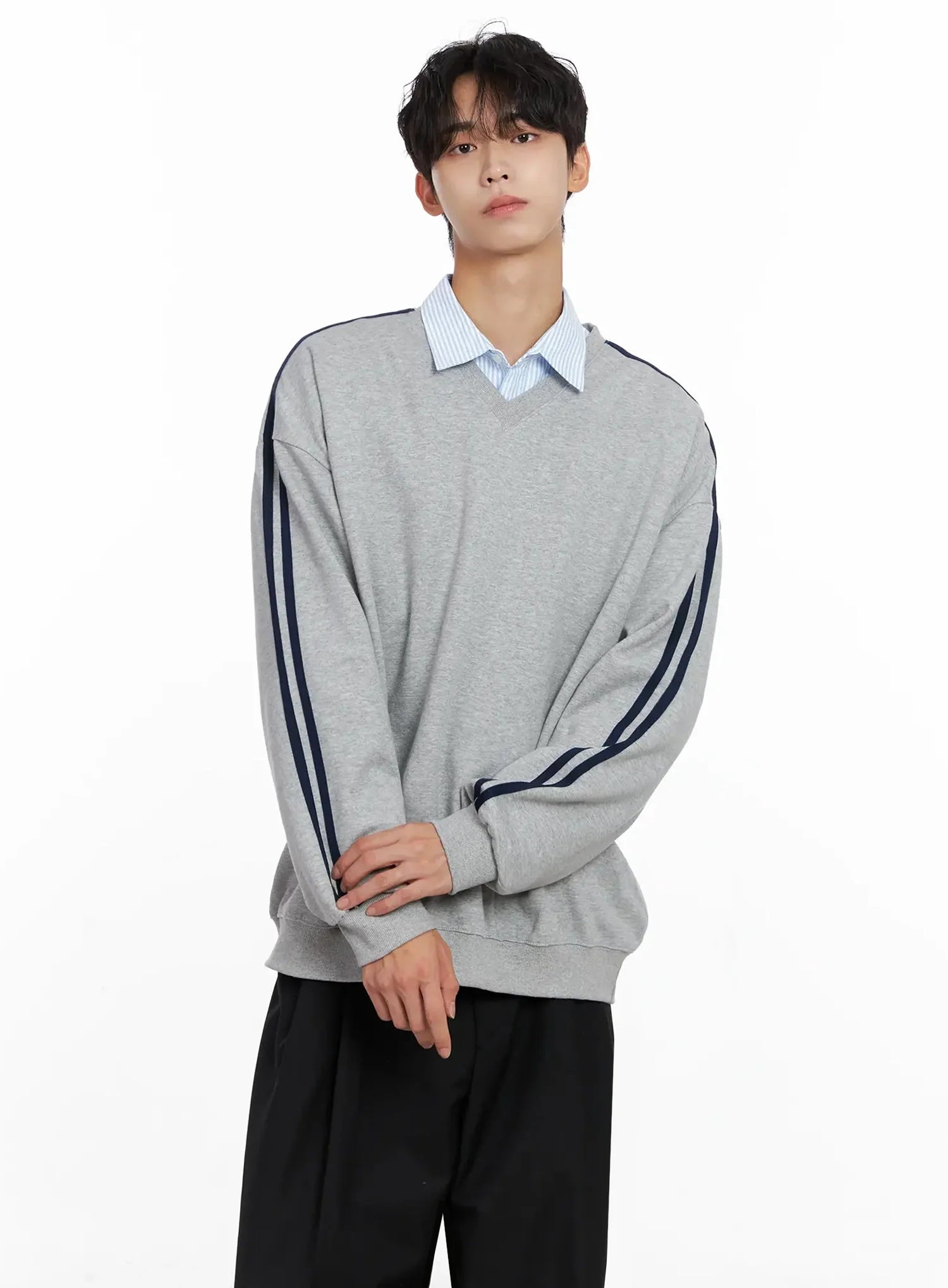 Men's V-Neck Track Sweatshirt IO516