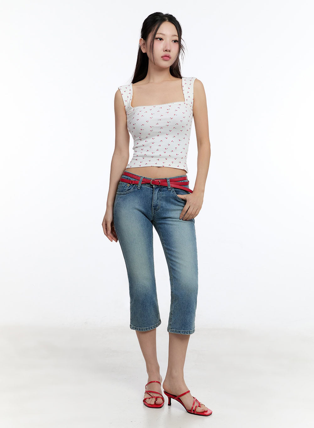 Kyra Cropped Low-Rise Skinny Jeans IU503