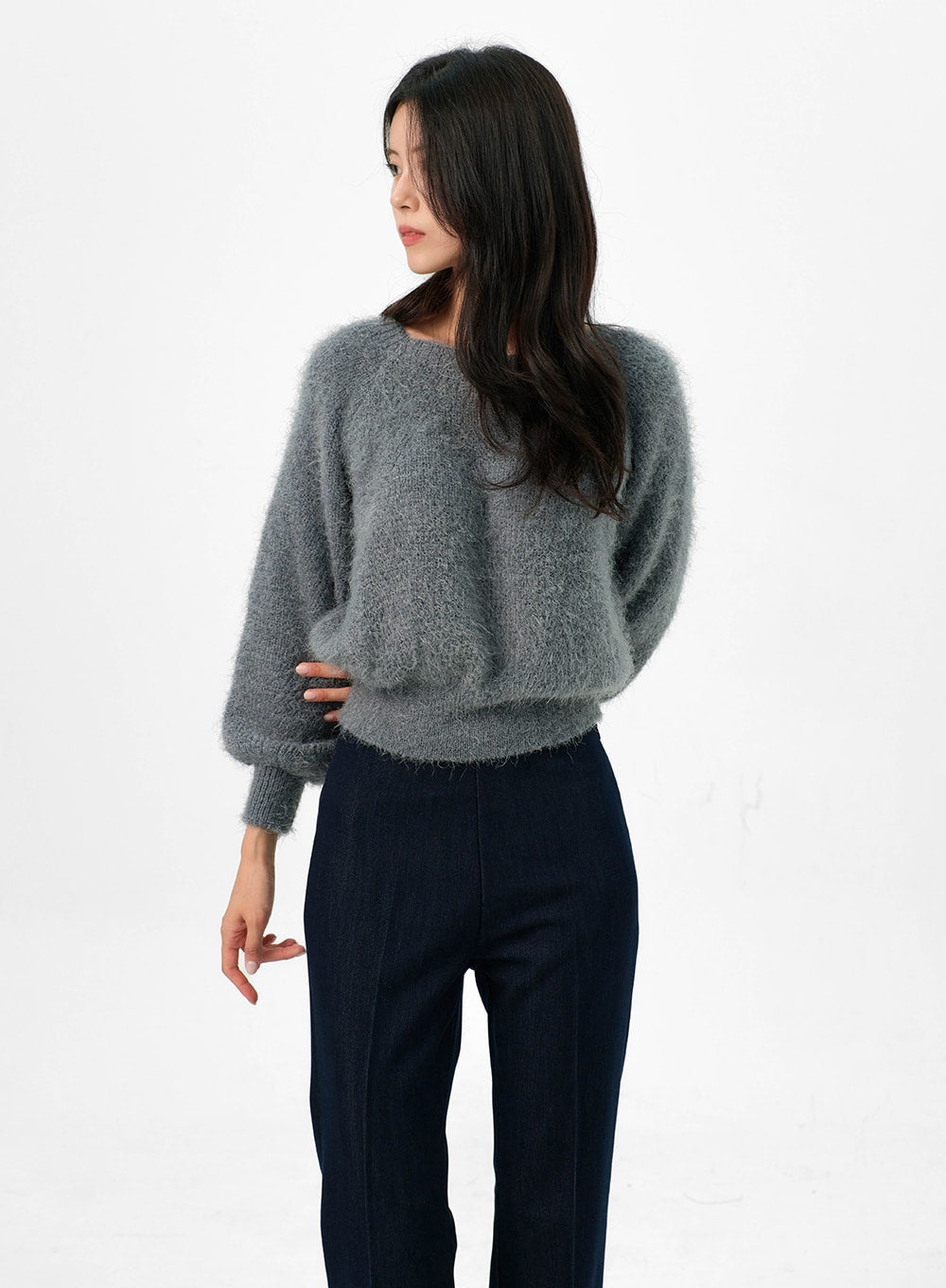 Fuzzy Off-Shoulder Sweater OG327