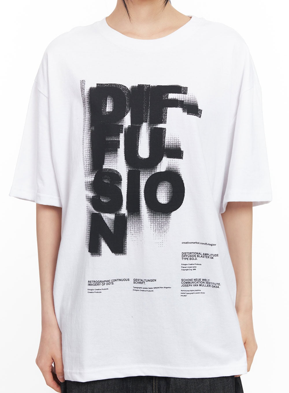 Spray Graphic Oversize T-Shirt  CY528