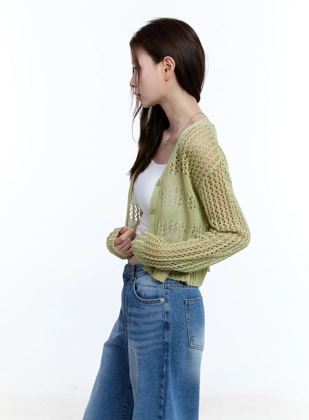 V-Neck Buttoned Sweater Cardigan CU513