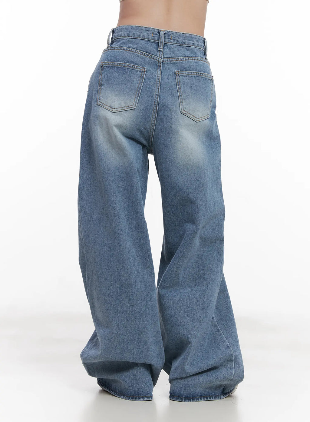 Hyorin Washed Wide-Leg Jeans CU523