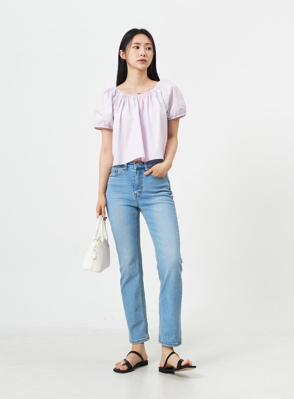 Simple Ball and Pearl Necklace OJ28