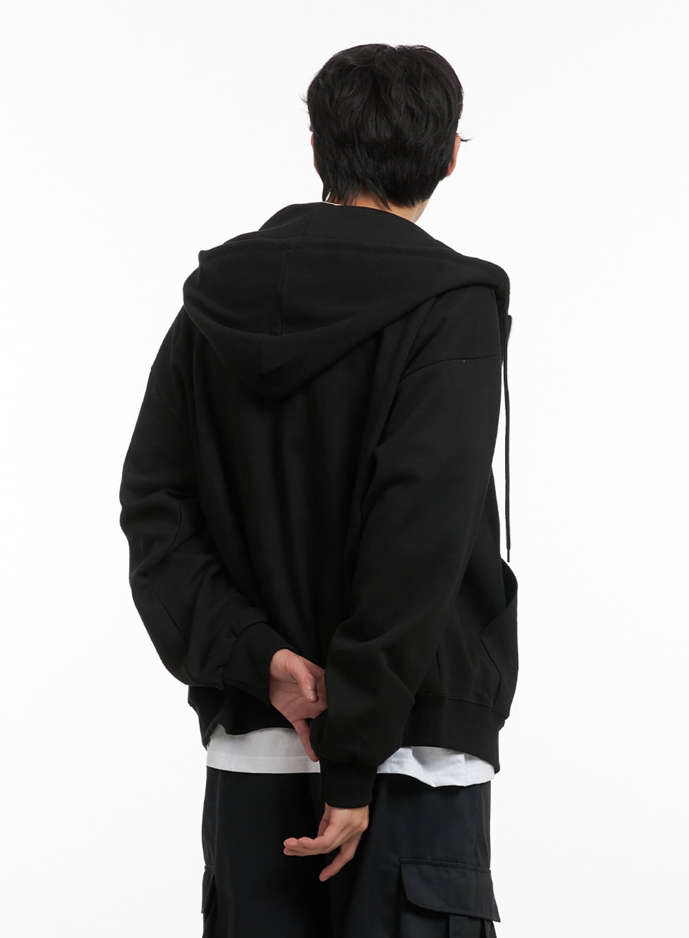Men's Basic Hoodie Jacket (Black) IY402