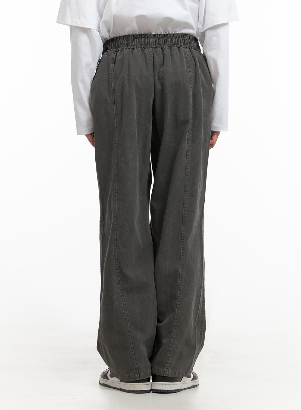 Men's Washed Wide Leg Jeans IY424