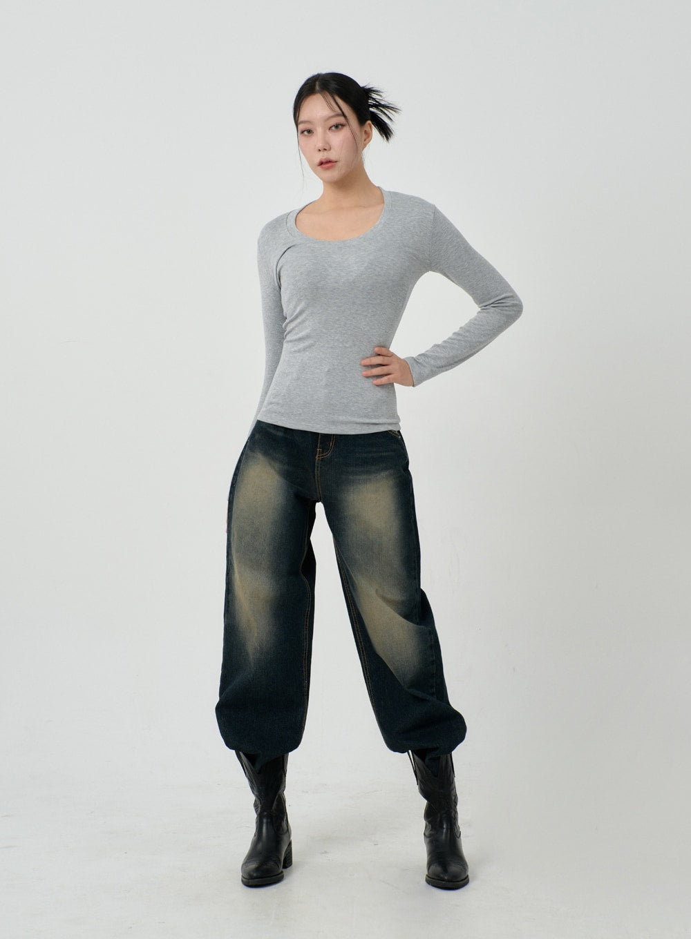 Vintage Washing Baggy Jeans ID23